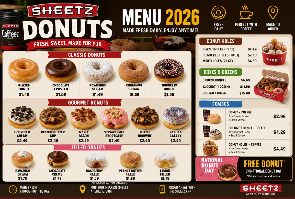 Sheetz Donuts Guide Menu 2026 | Flavors, Prices, Calories 2 Sheetz Donuts Menu