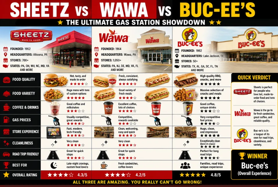 Sheetz vs Wawa Comparison: Food, Coffee, Gas Prices & More 2 Sheetz vs Wawa