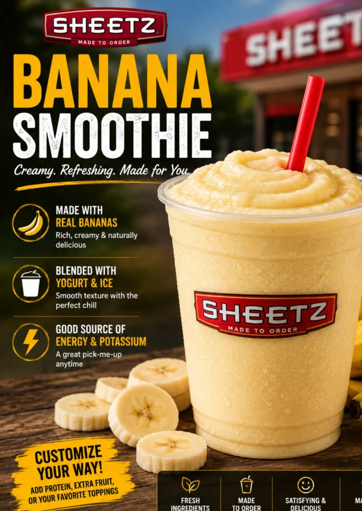 Sheetz Smoothie Menu With Prices | Best Flavors (2026) 2 sheetz Banana smoothies